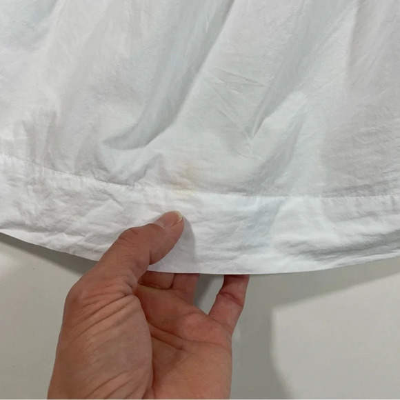 New Madewell Button Front Tiered Midi Dress White Size 4 - Picture 11 of 11